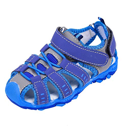 Generisch Baby Mit Schuhe Sandalen Mädchen Kinder Kinder Schuhe geschlossene Zehen Sommer Strand junge Baby Schuhe Kind (Blue, 22) von Generisch