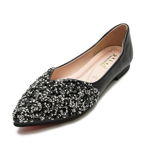 Generisch Ballerinas Mit Pailletten Für Damen, Bequeme Ballerinas Mit Spitzer Zehenpartie Und Niedrigem Absatz, Elegante, Lässige Slip-on-Wanderschuhe Für Damen Generisch Ballerinas Mit Pailletten Für Damen, Bequeme Ballerinas Mit Spitzer Zehenpartie Und Niedrigem Absatz, Elegante, Lässige Slip-on-Wanderschuhe Für Damen von Generisch