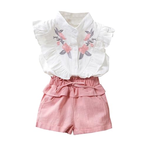 Generisch Bekleidungssets Für Mädchen 140 Baumwolle 2 Teiler Sommer Outfits Blumenmuster Shorts Und Weste mit Rüschen Sommerurlaub Mode Casual kinderkleidung Lässige Kleidung Freizeit Hosenanzug Generisch Bekleidungssets Für Mädchen 140 Baumwolle 2 Teiler Sommer Outfits Blumenmuster Shorts Und Weste mit Rüschen Sommerurlaub Mode Casual kinderkleidung Lässige Kleidung Freizeit Hosenanzug von Generisch