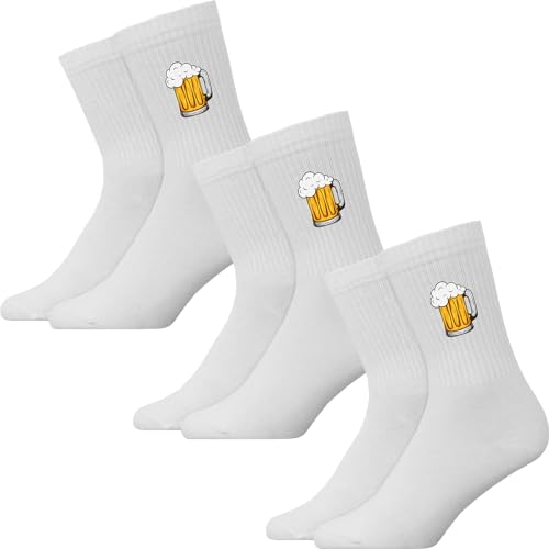 Generisch Bierkrug - Atmungsaktive Sportsocken Tennissocken Crew Socks Baumwolle Socken von Generisch