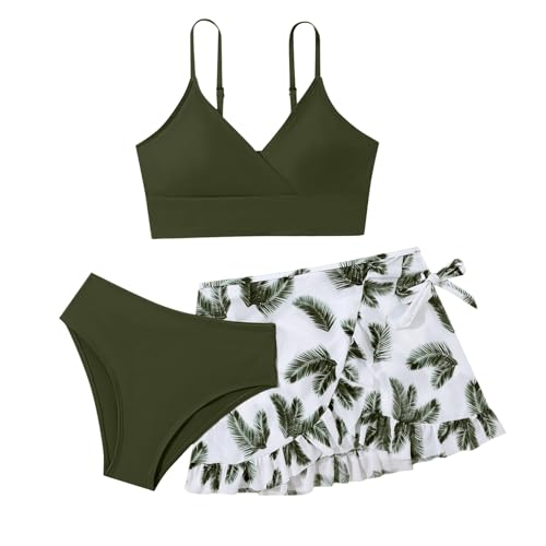 Generisch Bikini Mädchen, Bikini Teenager Mädchen, 3 Stück Bikini Set Mädchen Teenager Bikinioberteil mit Triangel Bikinihose und Rock Hawaii Schwimmanzug für 8-16 Jahre Generisch Bikini Mädchen, Bikini Teenager Mädchen, 3 Stück Bikini Set Mädchen Teenager Bikinioberteil mit Triangel Bikinihose und Rock Hawaii Schwimmanzug für 8-16 Jahre von Generisch