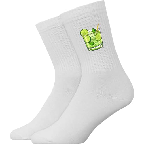 Generisch Caipirinha Cocktail - Atmungsaktive Sportsocken Tennissocken Crew Socks Baumwolle Socken von Generisch