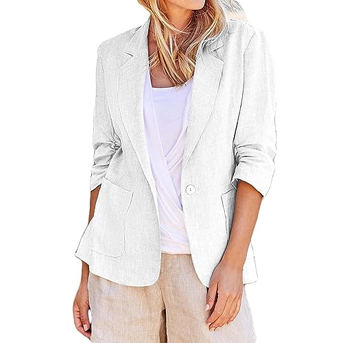 Generisch Damen Blazer Slim Fit Cardigan Anzugjacke Elegant Revers Frauen Sakko Einfarbig Jacke mit Tasche Kurz Jacken Knopf Blazer Business Anzug Büro Longblazer Einfarbig Anzugjacke Mantel Generisch Damen Blazer Slim Fit Cardigan Anzugjacke Elegant Revers Frauen Sakko Einfarbig Jacke mit Tasche Kurz Jacken Knopf Blazer Business Anzug Büro Longblazer Einfarbig Anzugjacke Mantel von Generisch