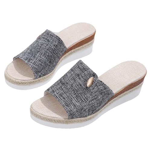 Generisch Damen Espadrilles Für Keilabsatz Pantoletten Plateau Hausschlappen Offenen Zehen Damensandalen Mit Fußbett Freizeitschuhe Atmungsaktiv Pantoffeln Anti Sweat Pantoletten Bohemian Schlappen Generisch Damen Espadrilles Für Keilabsatz Pantoletten Plateau Hausschlappen Offenen Zehen Damensandalen Mit Fußbett Freizeitschuhe Atmungsaktiv Pantoffeln Anti Sweat Pantoletten Bohemian Schlappen von Generisch