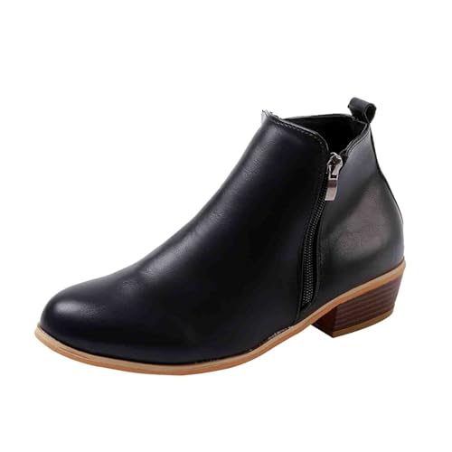 Generisch Damen Stiefeletten Mit Absatz Kurze Stiefel | Seitlicher ReißVerschluss Chunky Heel Ankle Boots FüR Frauen | Pointed Toe Rutschfest Kurzschaft Boots Freizeitschuhe | Bequem Cowboystiefel Generisch Damen Stiefeletten Mit Absatz Kurze Stiefel | Seitlicher ReißVerschluss Chunky Heel Ankle Boots FüR Frauen | Pointed Toe Rutschfest Kurzschaft Boots Freizeitschuhe | Bequem Cowboystiefel von Generisch