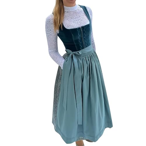 Generisch Dirndl Kleider Damen Lang Dirndlkleid Damen Modern Dirndlkleider mit Reißverschluss Vorne Dirndl mit Schürze Damenkleider Festlich Trachtenrock mit Bindeseil Trachtenkleid für Oktoberfest Generisch Dirndl Kleider Damen Lang Dirndlkleid Damen Modern Dirndlkleider mit Reißverschluss Vorne Dirndl mit Schürze Damenkleider Festlich Trachtenrock mit Bindeseil Trachtenkleid für Oktoberfest von Generisch