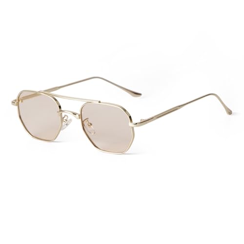 Generisch FHKQMLFQ-Retro-Sonnenbrille aus Metall für Damen und Herren, Vintage-Sonnenbrille mit kleinem Rahmen Generisch FHKQMLFQ-Retro-Sonnenbrille aus Metall für Damen und Herren, Vintage-Sonnenbrille mit kleinem Rahmen von Generisch
