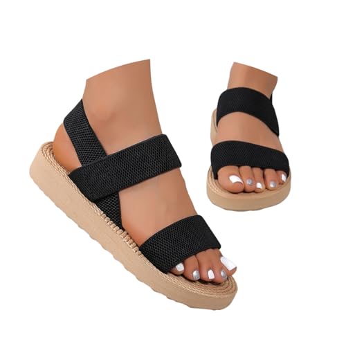 Generisch Flache Sandalen Damen Sommer - Offene Schuhe Schicke Bequem Latschen Breite Füße Sommerschuhe Sandaletten mit Elastischen Riemen Outdoor Sport Plateau Sandals für Freizeit Alltag Generisch Flache Sandalen Damen Sommer - Offene Schuhe Schicke Bequem Latschen Breite Füße Sommerschuhe Sandaletten mit Elastischen Riemen Outdoor Sport Plateau Sandals für Freizeit Alltag von Generisch