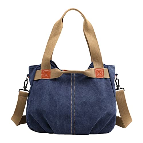 Generisch Handtasche Damen Dunkelblau Umhängetasche Groß Retro Eine Schulter Umhängetasche frauen Große Kapazität Handtasche frauen Einfache Vielseitige Leinwand Damen Mittelgroß (Blue,One Size) Generisch Handtasche Damen Dunkelblau Umhängetasche Groß Retro Eine Schulter Umhängetasche frauen Große Kapazität Handtasche frauen Einfache Vielseitige Leinwand Damen Mittelgroß (Blue,One Size) von Generisch