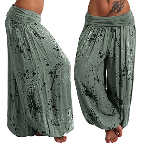Generisch Haremshose Damen Sommer Lang Pumphose Aladinhose mit Taschen Pluderhose zum Tanzen & Chillen Boho Print Sommerhose Damen Leicht Harem-Stil Hosen Casual Loose Stoffhose Freizeithose Generisch Haremshose Damen Sommer Lang Pumphose Aladinhose mit Taschen Pluderhose zum Tanzen & Chillen Boho Print Sommerhose Damen Leicht Harem-Stil Hosen Casual Loose Stoffhose Freizeithose von Generisch