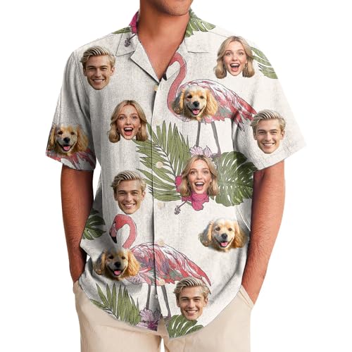 Generisch Hawaii Hemd Männer Damen, Personalisiert Hawaiihemd mit Gesicht Foto, Sommerhemd Strandhemd Kurzarm Generisch Hawaii Hemd Männer Damen, Personalisiert Hawaiihemd mit Gesicht Foto, Sommerhemd Strandhemd Kurzarm von Generisch