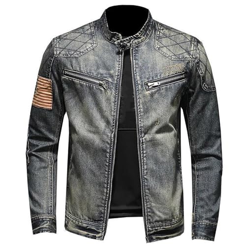 Generisch Herren Jeansjacke Langarm Denim Jacke Retro Jeansmantel Kurz Übergangsjacke mit Knöpfen und Taschen, Vintage Jeans Jacken Für Herren Jacket Casual Arbeit Streetwear Outerwear Generisch Herren Jeansjacke Langarm Denim Jacke Retro Jeansmantel Kurz Übergangsjacke mit Knöpfen und Taschen, Vintage Jeans Jacken Für Herren Jacket Casual Arbeit Streetwear Outerwear von Generisch