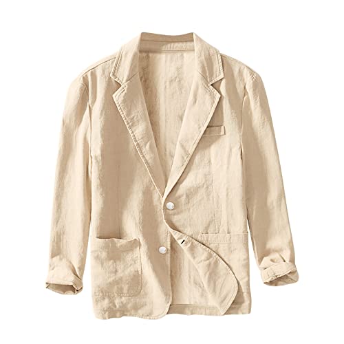 Generisch Herren Leinen Sakko Blazer Regular Fit Sportmäntel Vintage Leinensakko Einfache Anzugjacke Atmungsaktiv Leinenjacke Sommerjacke Baumwolle Leinen Sportmäntel Alltagsanzüge Generisch Herren Leinen Sakko Blazer Regular Fit Sportmäntel Vintage Leinensakko Einfache Anzugjacke Atmungsaktiv Leinenjacke Sommerjacke Baumwolle Leinen Sportmäntel Alltagsanzüge von Generisch