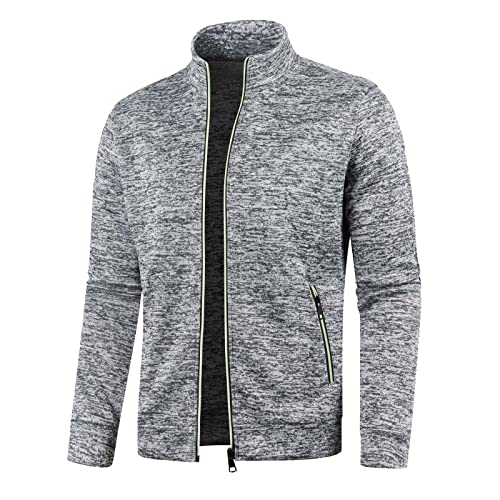Generisch Herren Strickjacke Leichte Jacke Langarm Übergangsjacke Dünne Sportjacke mit Reissverschluss und Taschen Trainingsjacke Softshelljacke Warmes Fleece Sweatshirt Sweatjacke ohne Kapuze Generisch Herren Strickjacke Leichte Jacke Langarm Übergangsjacke Dünne Sportjacke mit Reissverschluss und Taschen Trainingsjacke Softshelljacke Warmes Fleece Sweatshirt Sweatjacke ohne Kapuze von Generisch
