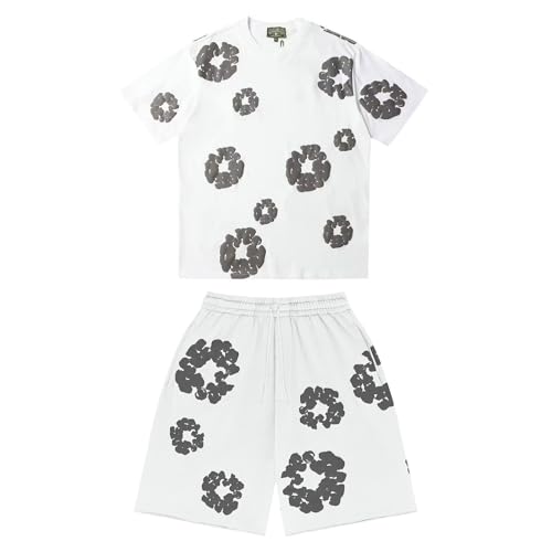 Generisch Herren T-Shirt Und Shorts Set Zweiteiler Sommer Outfit Streatwear Trainingsanzüge Jogginganzug Männer Baggy Y2k Blumen Tracksuit Sportanzug 2 Teiler Kurzarm Set Damen Loungewear Generisch Herren T-Shirt Und Shorts Set Zweiteiler Sommer Outfit Streatwear Trainingsanzüge Jogginganzug Männer Baggy Y2k Blumen Tracksuit Sportanzug 2 Teiler Kurzarm Set Damen Loungewear von Generisch