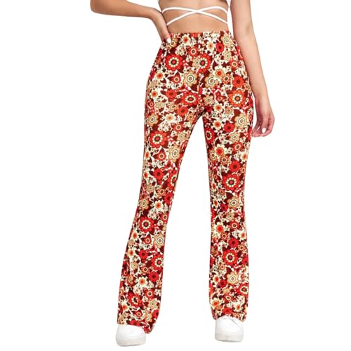 Generisch Hippie Hose Damen 70er Jahre Schlaghose Bunte Boho Hose Blumen High Waist Outfit Disco Kostüm Festival Hosen Yogahose Leggings Generisch Hippie Hose Damen 70er Jahre Schlaghose Bunte Boho Hose Blumen High Waist Outfit Disco Kostüm Festival Hosen Yogahose Leggings von Generisch