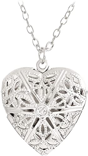 Generisch Hohle herzförmige Medaillon-Halskette, die Bilder hält. Halten Sie jemanden in Ihrer Nähe. Schmuck Medaillon-Anhänger-Halskette Generisch Hohle herzförmige Medaillon-Halskette, die Bilder hält. Halten Sie jemanden in Ihrer Nähe. Schmuck Medaillon-Anhänger-Halskette von Generisch