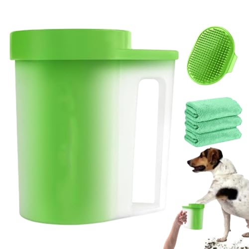 Hundefußwascher, Hundepfotenreinigerbecher - Tragbarer Hundepfotenreiniger - Saugfähige Handtücher im Lieferumfang enthalten. Pfotenwascher für große Hunde, mittelgroße Hunde und alle Arten von Generisch