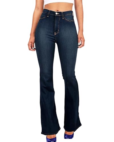 Generisch JIER Damen Schlaghosen Bootcut Jeanshose lang Hohe Taille Stretch Skinny Schlagjeans Casual Weite Jeanshosen Weites Bein Denim Hose Hüftjeans Hüfthose Slim Fit Jeans Pants W Blau, XXL Generisch JIER Damen Schlaghosen Bootcut Jeanshose lang Hohe Taille Stretch Skinny Schlagjeans Casual Weite Jeanshosen Weites Bein Denim Hose Hüftjeans Hüfthose Slim Fit Jeans Pants W Blau, XXL von Generisch