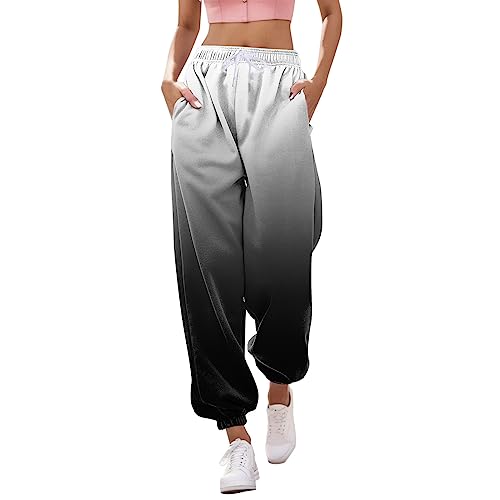 Jogginghose Damen Hohe Taille Kordelzug Warme Freizeithose Weiblich Gefüttert Sporthose Übergröße 2024 Baggy Elegante Damen Jogginghose Outdoor Hose von Generisch