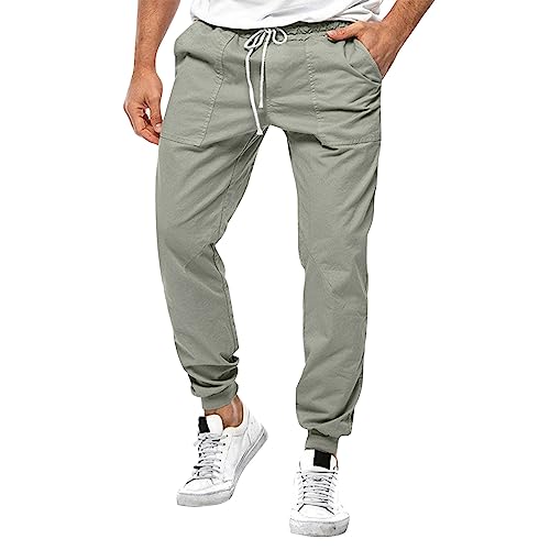 Generisch Jogginghose Herren Regular Fit, Freizeithose Herren Mit Bündchen, Sommerhose Atmungsaktiv Sporthose Leicht Schlupfhose Mit Gummizug Sporthose Einfarbig Cargohose Straight Laufhose Bequeme Generisch Jogginghose Herren Regular Fit, Freizeithose Herren Mit Bündchen, Sommerhose Atmungsaktiv Sporthose Leicht Schlupfhose Mit Gummizug Sporthose Einfarbig Cargohose Straight Laufhose Bequeme von Generisch