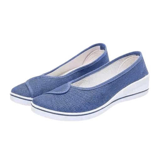 Generisch Keilabsatz Schuhe Damen Slip On Loafer - Bequeme rutschfeste Freizeitschuhe Sommerschuhe Komfortschuhe - Weicher Sohle Casual Arbeitsschuhe SchlüPfenschuhe Sneaker Damenschuhe Generisch Keilabsatz Schuhe Damen Slip On Loafer - Bequeme rutschfeste Freizeitschuhe Sommerschuhe Komfortschuhe - Weicher Sohle Casual Arbeitsschuhe SchlüPfenschuhe Sneaker Damenschuhe von Generisch