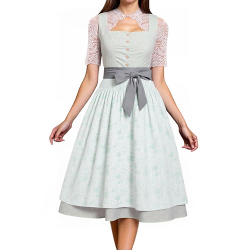 Generisch Kleid Dirndl Damen, Midi für Oktoberfest, mit Schürze Fernblau geblümt Kleidung Damen Tracht Damen Trachten Dirndl Für Damen Generisch Kleid Dirndl Damen, Midi für Oktoberfest, mit Schürze Fernblau geblümt Kleidung Damen Tracht Damen Trachten Dirndl Für Damen von Generisch