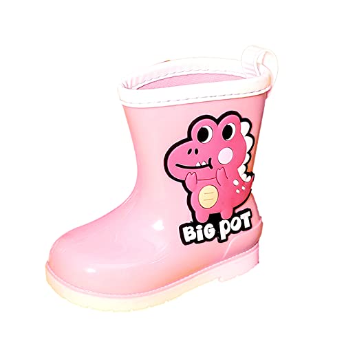 Generisch Kleinkind Schuhe Mädchen Dinosaurier Kinder regen Schuhe Stiefel Baby Säuglinge wasserdicht Lauflernschuhe Baby 1 Jahr (Pink, 24 Toddler) von Generisch