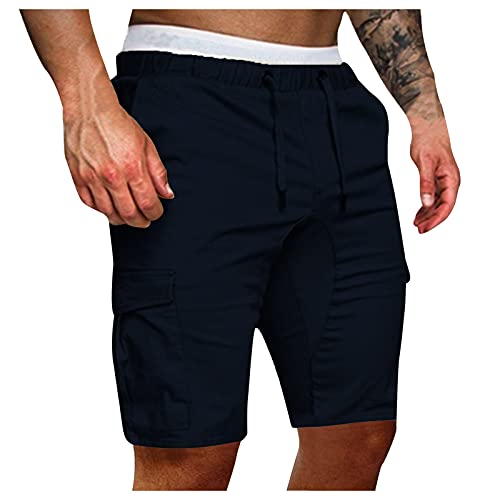 Generisch Kurze Hosen Herren Cargo Locker Sitzende Jogging-Shorts Vintage-Shorts Leichte Weiche Und Bequeme Laufshorts Wandershorts Mit Taschen Normale Sommer-Shorts Leinen-Shorts Atmungsaktive von Generisch