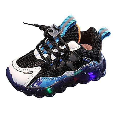 Generisch Mädchen Sportschuhe 29 Mode Licht auf LED Babyschuhe Lässige Kinderschuhe Sportschuhe Weiche Sohle Kinder Sportschuhe Sneaker Schuhe Mädchen 26 (Blue, 23 Infant) von Generisch