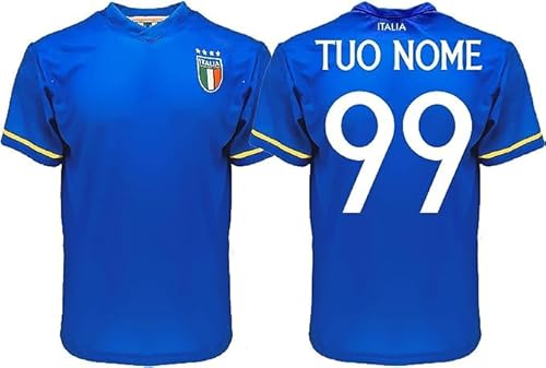 Generisch Maßgeschneidertes Italien-Azzurri-Trikot 2023–2024, offizielle Nachbildung der Nationalmannschaft für Kinder und Erwachsene, 100% Polyester von Generisch