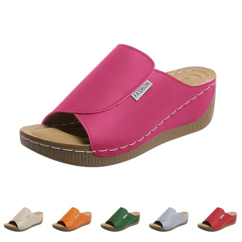 Generisch Pantoletten Damen Hausschuhe Damen Sommer Bequem Keilsandalen Leder Schlichtes Solide Hausschuhe Atmungsaktiv Orthopädische Sandalen Lassig Platform Sandalen für Täglichen Generisch Pantoletten Damen Hausschuhe Damen Sommer Bequem Keilsandalen Leder Schlichtes Solide Hausschuhe Atmungsaktiv Orthopädische Sandalen Lassig Platform Sandalen für Täglichen von Generisch