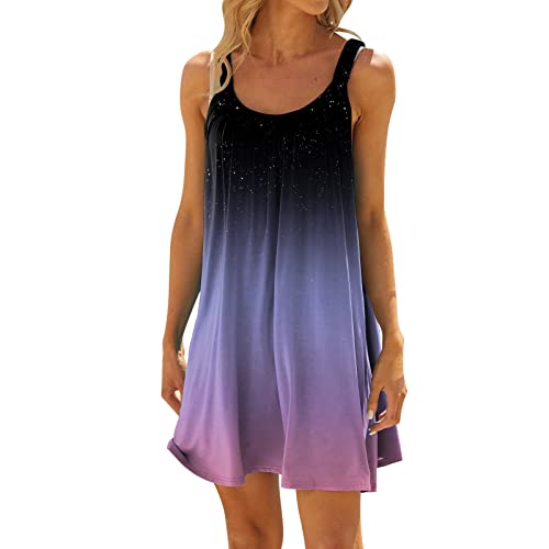 Generisch Pareos & Strandkleider Für Damen, Strandkleider Damen Sommer Kurz Sommerkleid Bikini Cover Up Strandkleid Strand Kleider Casual Ärmellos Tshirt Kleid Minikleid, Lila, XXL Generisch Pareos & Strandkleider Für Damen, Strandkleider Damen Sommer Kurz Sommerkleid Bikini Cover Up Strandkleid Strand Kleider Casual Ärmellos Tshirt Kleid Minikleid, Lila, XXL von Generisch