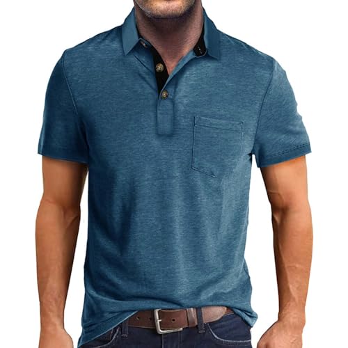 Generisch Poloshirt Herren Kurzarm Atmungsaktives Golf Polo Hemd Summer Poloshirts Männer Knopfleiste T-Shirt Casual Männer Sport Shirt Regular MäNner Poloshirt Kurzarm Poloshirt Herren Weiss 4XL von Generisch