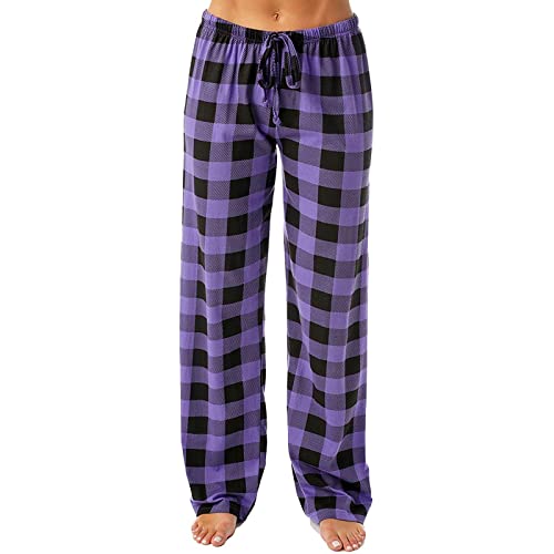 Generisch Pyjamahose Damen Lang Pyjamahose Damen Karierte Pyjamahose Karierte Pyjamahose Schlafanzug Hosen Herren Lang Karierte Hose Damen Pyjamahose Damen Lang Baumwolle Matching Pyjamas von Generisch