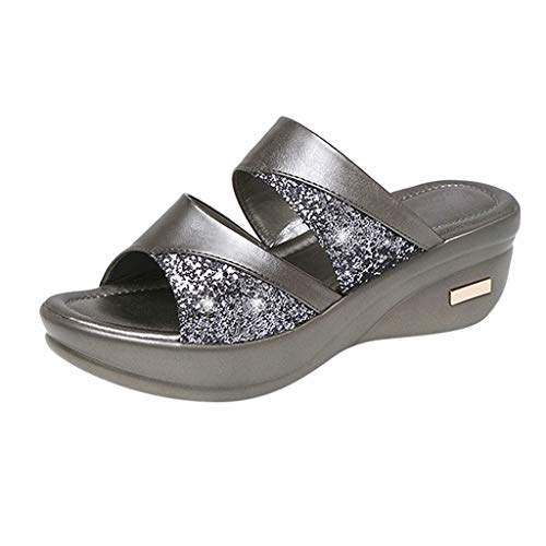 Generisch Sandalen Damen Sommer, Pantoletten-Damen Elegante Keilabsatz Hausschuhe Sommerschuhe Peeptoe Plateau Damenschuhe Mit Fussbett Mit Absatz Outdoor Orthopädische-Sandalen Slipper Generisch Sandalen Damen Sommer, Pantoletten-Damen Elegante Keilabsatz Hausschuhe Sommerschuhe Peeptoe Plateau Damenschuhe Mit Fussbett Mit Absatz Outdoor Orthopädische-Sandalen Slipper von Generisch