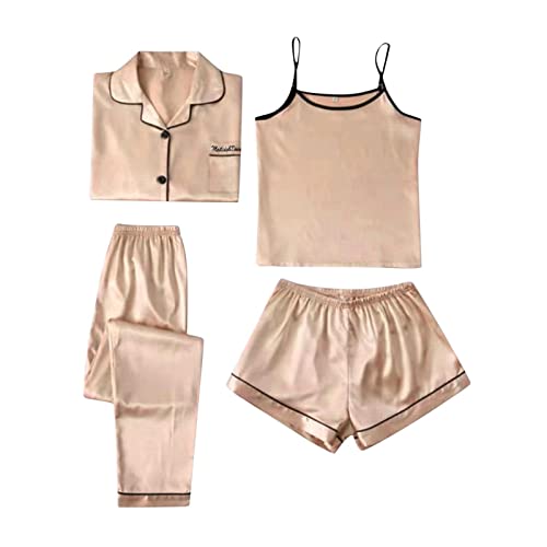 Generisch Satin Pyjama Damen Xs Nachtwäsche Sexy Frau Pjama Set Pajamas Shorty Schlafanzug Frauen Kurz Silk Pyjama Set Damenpyjamas Große Größen Nachtkleid Aesthetic Pjs Generisch Satin Pyjama Damen Xs Nachtwäsche Sexy Frau Pjama Set Pajamas Shorty Schlafanzug Frauen Kurz Silk Pyjama Set Damenpyjamas Große Größen Nachtkleid Aesthetic Pjs von Generisch