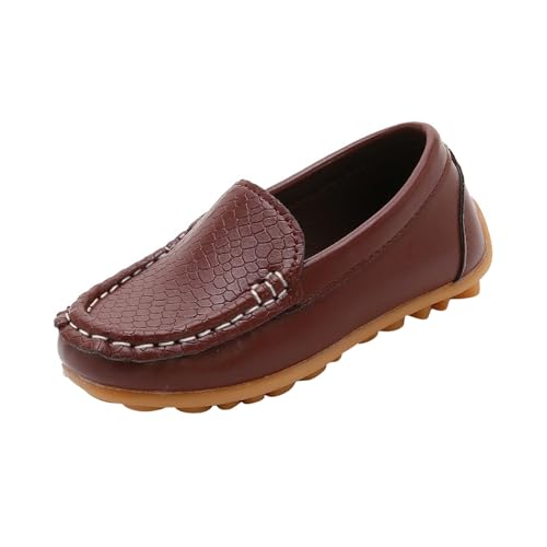 Generisch Schuhe Mädchen 32 Frühling Weiche Slipper für, kleine Kinder, und Mädchen, zum Hineinschlüpfen, Kleid, Flache Schuhe, Bootsschuhe, Freizeitschuhe Damen Carina L Sneaker (Brown, 23.5 Infant) von Generisch