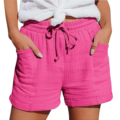 Generisch Shorts Damen 2025 Sommer Leinen Musselin Kurze Hose Beach Mit Taschen Mode Lässige Stoffhose Freizeit Stretch Bein Kordelzug Leinenhose Musselin Bluse Damen Oversized Kurzarm Generisch Shorts Damen 2025 Sommer Leinen Musselin Kurze Hose Beach Mit Taschen Mode Lässige Stoffhose Freizeit Stretch Bein Kordelzug Leinenhose Musselin Bluse Damen Oversized Kurzarm von Generisch