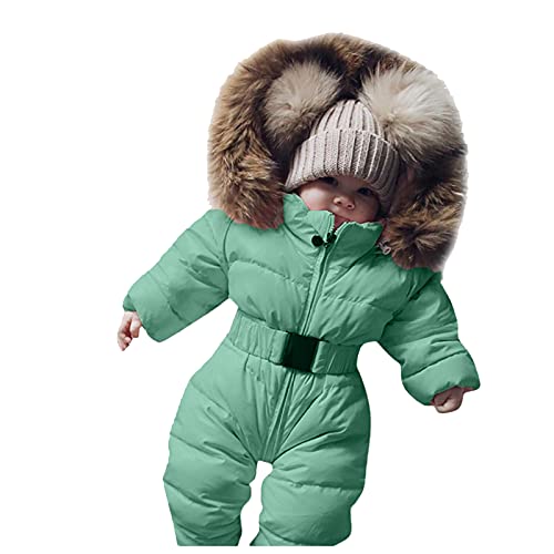 Generisch Skianzug Kinder 104: Baby Strickfleece-Overall Jungen Strampler Winddicht Skioverall Winddicht Kapuze Baby Jungen Mädchen Baby Jungen Mädchen Winter Schneeanzug Baby 86/92 von Generisch