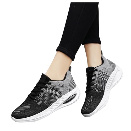 Generisch Sneaker & Sportschuhe Für Damen Mesh Wanderschuhe Laufschuhe Damen Schwarz Orthopädische Schuhe Herren Slip on Komfort Sommerschuhe Wanderschuhe Damen Sommer von Generisch