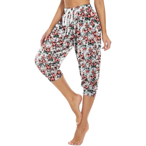 Generisch Sommerhose Damen Leicht, Haremshose Damen Sommer Kurz Yogahose 3/4 Hose Capri Sommerhose Leicht Sporthose Strandhose Luftige Pumphose Für Yoga S-XXL, Rot L Generisch Sommerhose Damen Leicht, Haremshose Damen Sommer Kurz Yogahose 3/4 Hose Capri Sommerhose Leicht Sporthose Strandhose Luftige Pumphose Für Yoga S-XXL, Rot L von Generisch