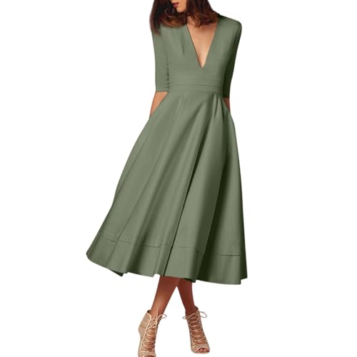 Generisch Sommerkleid Damen Kleider mit Ärmel Midi Hochzeitsgast Kleid Stillkleid Sommer Babydoll Abendkleid Sommerkleider Große Größen Strandkleid Cocktailkleid Spitzenkleider Firmung Mädchen Generisch Sommerkleid Damen Kleider mit Ärmel Midi Hochzeitsgast Kleid Stillkleid Sommer Babydoll Abendkleid Sommerkleider Große Größen Strandkleid Cocktailkleid Spitzenkleider Firmung Mädchen von Generisch