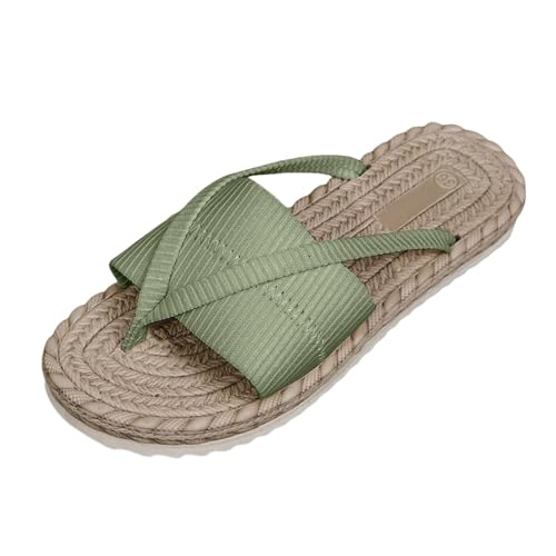 Generisch Strand Flip Flops Damen, Hausschuhe Damen Pantoffeln Sommer Luftdurchlässig Leichtgewichts Espadrilles Sandaletten Trocknende Slip-On Zehenstegsandalen Einfachheit Offen Textil Flipflops Generisch Strand Flip Flops Damen, Hausschuhe Damen Pantoffeln Sommer Luftdurchlässig Leichtgewichts Espadrilles Sandaletten Trocknende Slip-On Zehenstegsandalen Einfachheit Offen Textil Flipflops von Generisch
