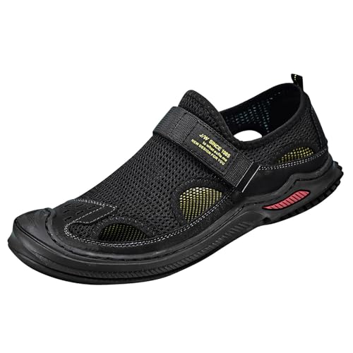 Generisch Strandschuhe Herren Leicht, Sandalen Herren Mesh, Strandsandalen Rutschfest Freizeitsandalen Atmungsaktiv Outdoorsandalen Bequeme Leichte Wandersandalen Wasserdichte Knöchelsandalen von Generisch