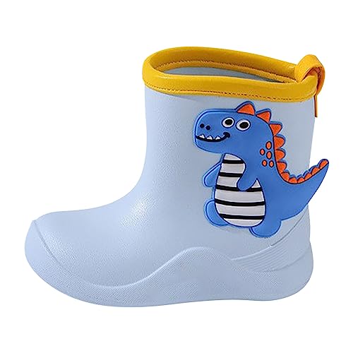 Generisch Super Fit 30 Kleinkind Kinder Kinder Regen Stiefel Mädchen Baby Cartoon Dinosaurier Regen Schuhe Rutschfeste Gummistiefel Kinder 37 (Blue, 29 Little Child) von Generisch