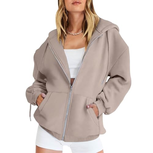 Generisch Swetschert Jacke Damen, Sweatjacke Damen mit Kapuze Dünne Zip Hoodie Kapuzenjacke Überg Kapuzenpullover Sommerjacke Ausgefallene Sweatshirt Jacke Frühjahrsjacke Damenjacken, Lichtgrau, XXL Generisch Swetschert Jacke Damen, Sweatjacke Damen mit Kapuze Dünne Zip Hoodie Kapuzenjacke Überg Kapuzenpullover Sommerjacke Ausgefallene Sweatshirt Jacke Frühjahrsjacke Damenjacken, Lichtgrau, XXL von Generisch