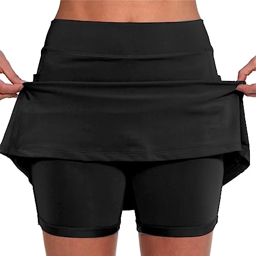 Generisch Tennisrock Crossover Rock mit Hose drunter Hosenrock Damen Sportrock Faltenrock Minirock Golf Röcke Skirt Leggings Mit Rock MäDchen Generisch Tennisrock Crossover Rock mit Hose drunter Hosenrock Damen Sportrock Faltenrock Minirock Golf Röcke Skirt Leggings Mit Rock MäDchen von Generisch