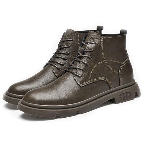 Generisch Unsichtbare höhenverstärkende Schuhe für Herren 6 cm Dicke Stiefeletten Schnürschuhe lässige Mid-Top-Sneaker für Business, Hochzeit, Büro Generisch Unsichtbare höhenverstärkende Schuhe für Herren 6 cm Dicke Stiefeletten Schnürschuhe lässige Mid-Top-Sneaker für Business, Hochzeit, Büro von Generisch