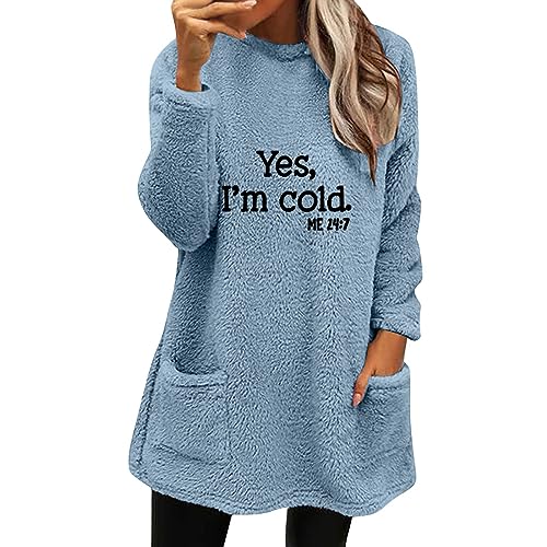 Generisch Warehouse Deals Angebote B Ware Pullover Damen Lang Teddy Fleece Flauschig Pulli Weich Winter Warm Sweatshirt Langarm Fleecepulli Plüsch Tops Oberteile Mit Taschen Pullover Sale Generisch Warehouse Deals Angebote B Ware Pullover Damen Lang Teddy Fleece Flauschig Pulli Weich Winter Warm Sweatshirt Langarm Fleecepulli Plüsch Tops Oberteile Mit Taschen Pullover Sale von Generisch